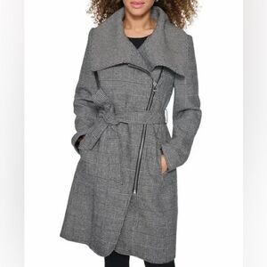 Karl Lagerfeld Asymmetrical Wrap Coat
